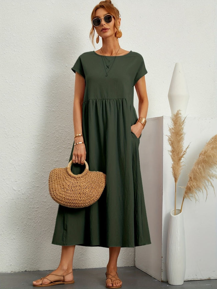 Irish | Solid Casual Midi Dress