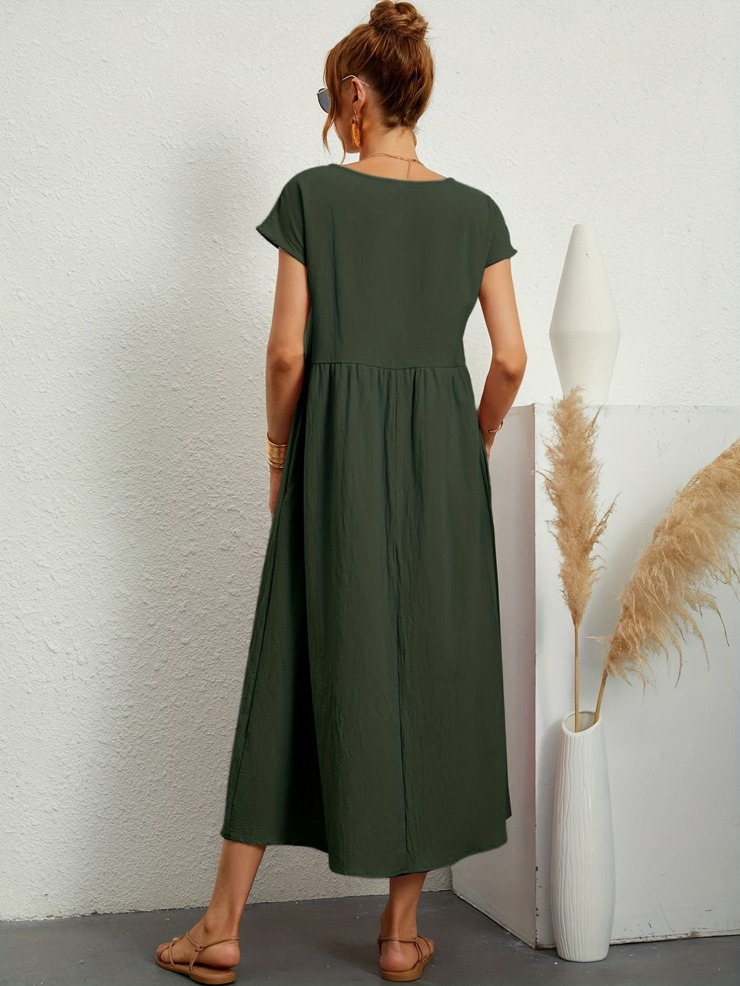 Irish | Solid Casual Midi Dress