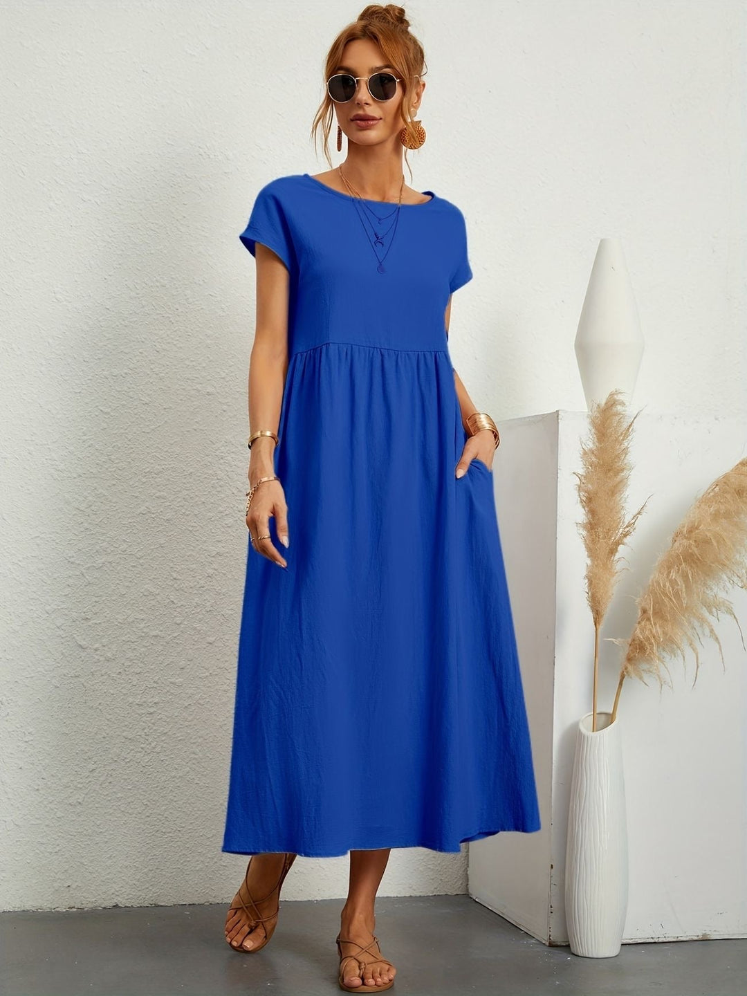 Irish | Solid Casual Midi Dress