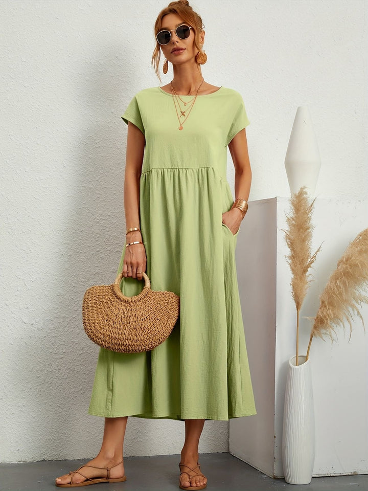 Irish | Solid Casual Midi Dress