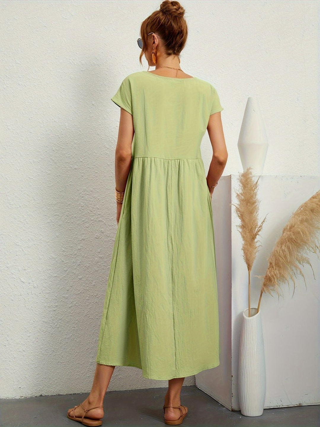 Irish | Solid Casual Midi Dress