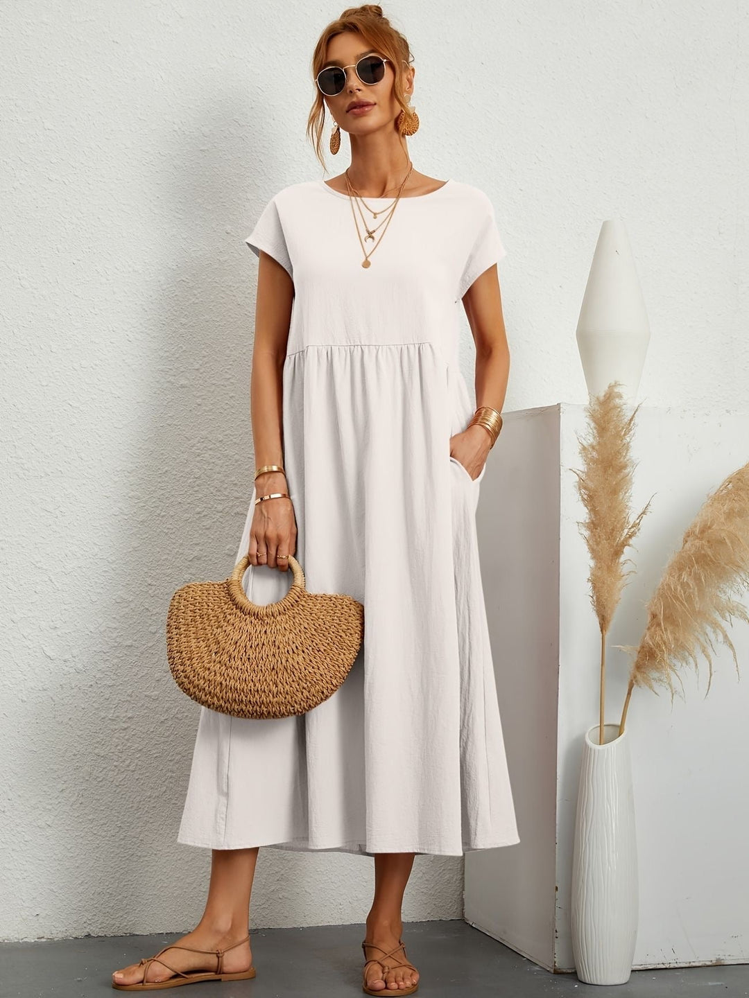 Irish | Solid Casual Midi Dress