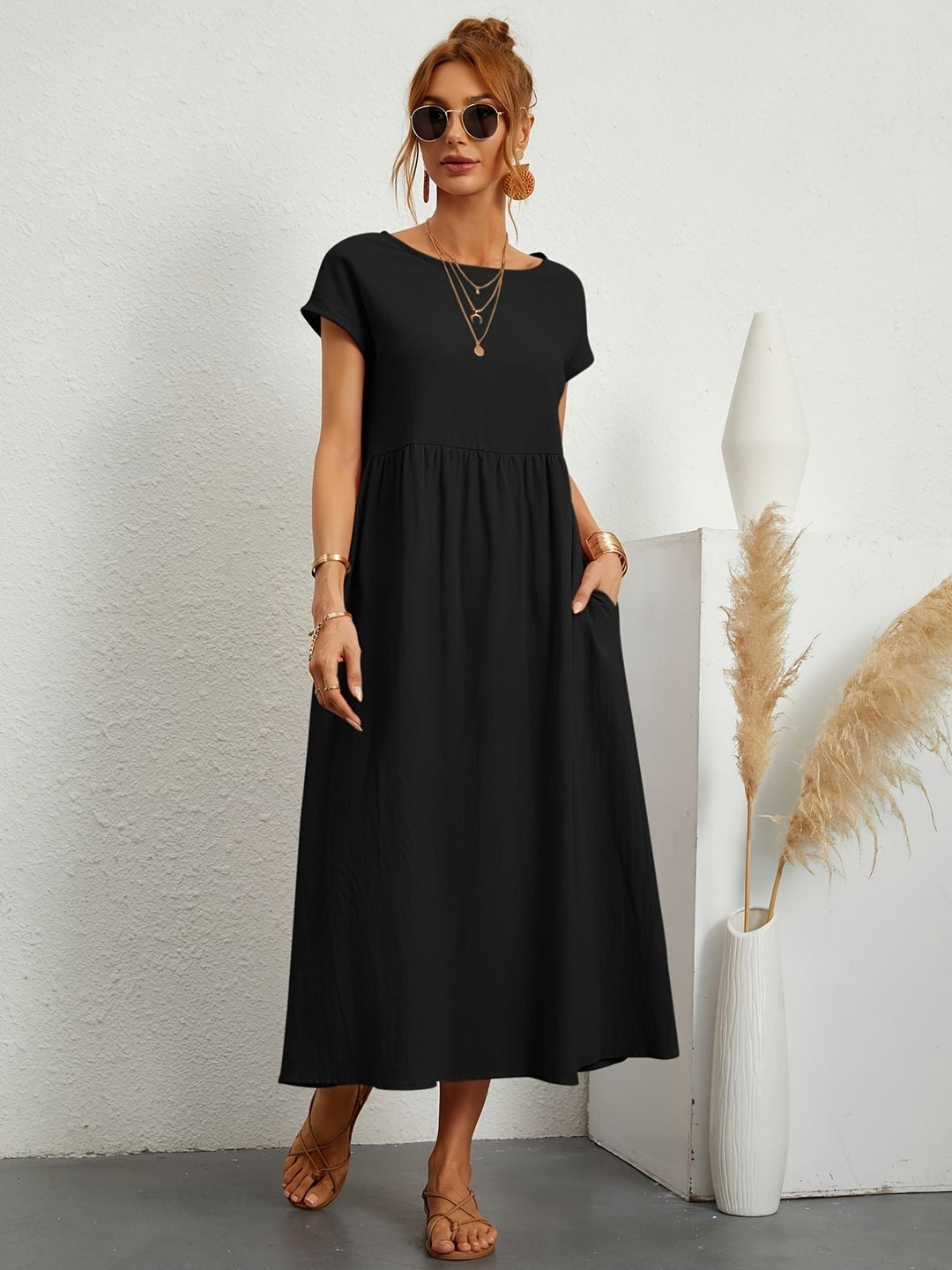 Irish | Solid Casual Midi Dress
