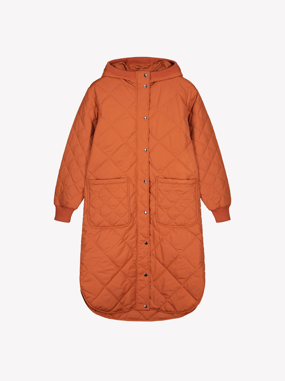 Solana | Elegant Longline Quilted Hooded Coat