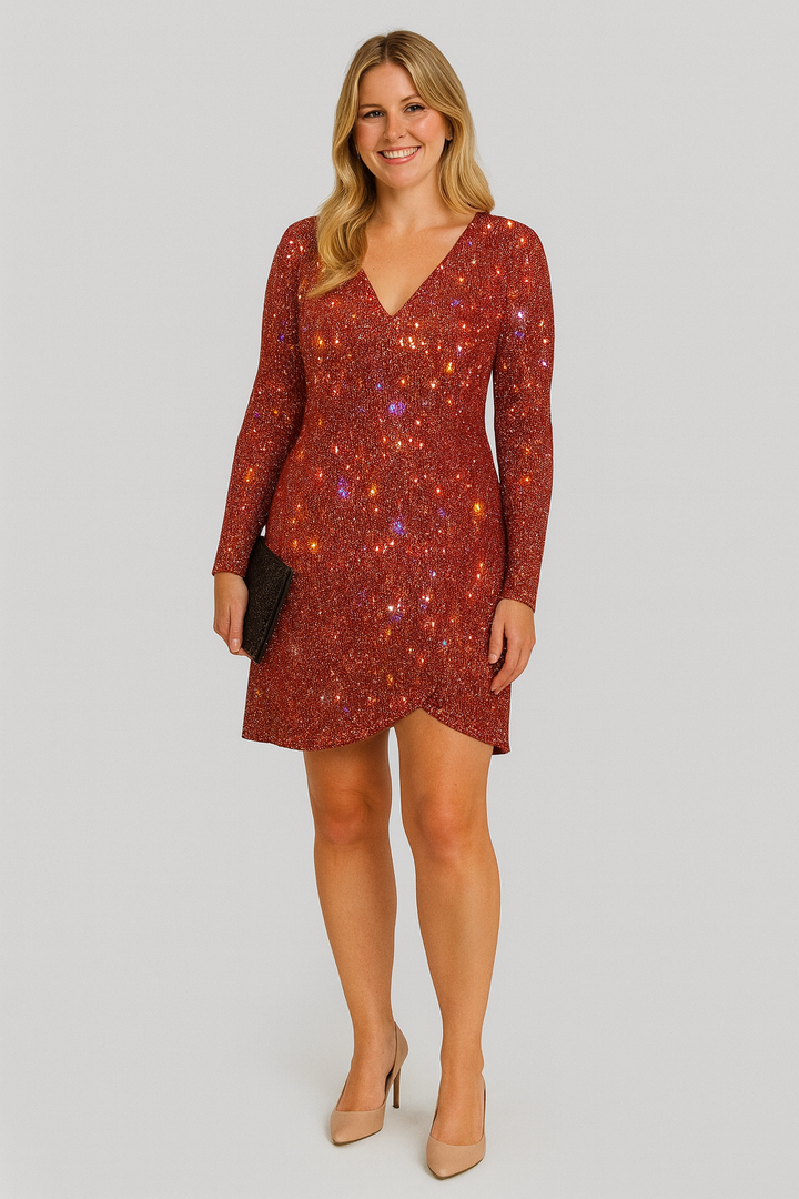 Nola | Elegant Mini Dress with Shimmering Sequin Detail