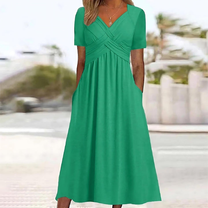 Rona | Solid Midi Dress