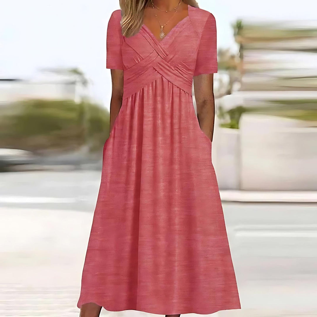 Rona | Solid Midi Dress