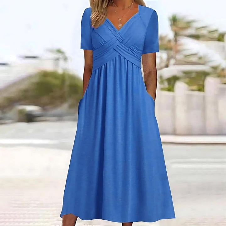 Rona | Solid Midi Dress