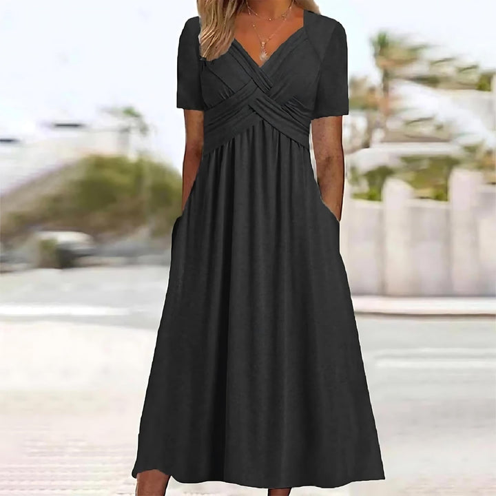 Rona | Solid Midi Dress