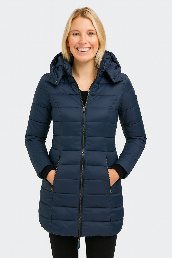 Novalie | Lightweight Long Hooded Down Jacket