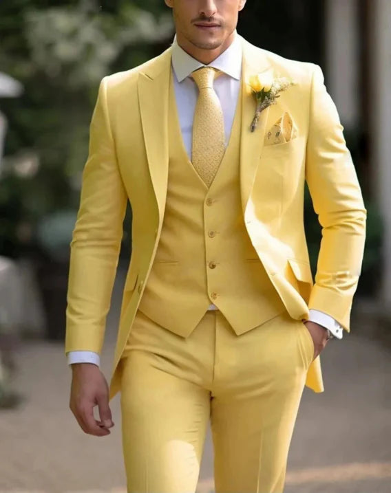 Renwick | Elegant Three-Piece Slim Fit Wedding Guest Suit