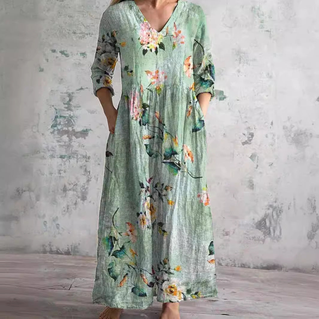 Miralyn | Floral V-Neck Dress