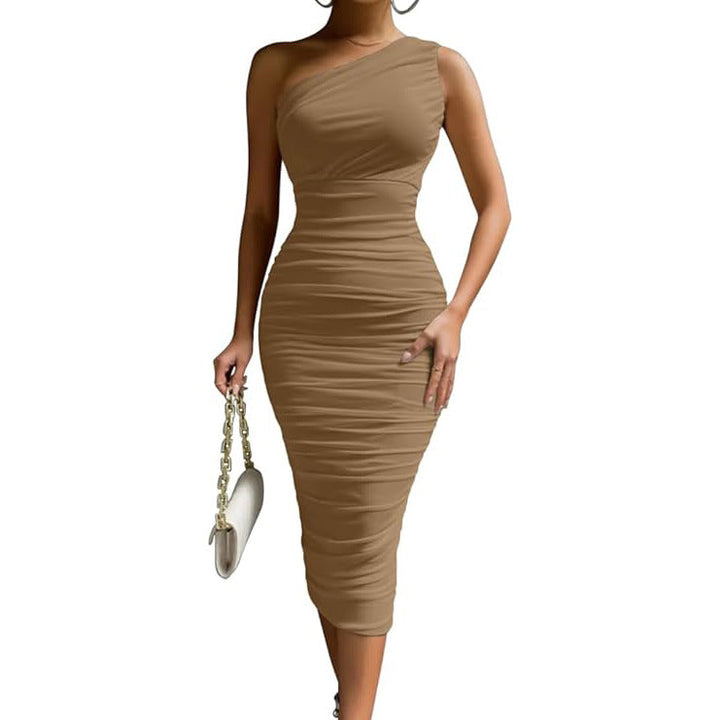 Marcia | One-Shoulder Midi Dress