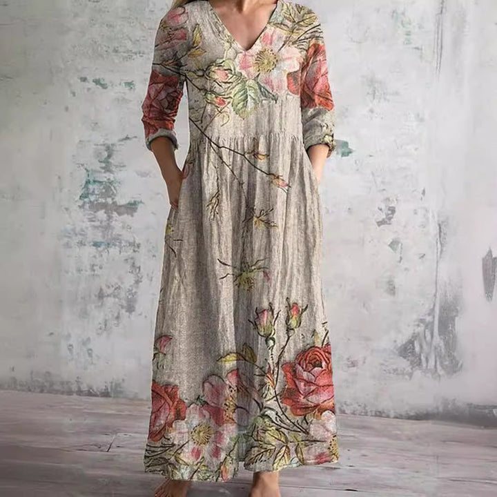Miralyn | Floral V-Neck Dress