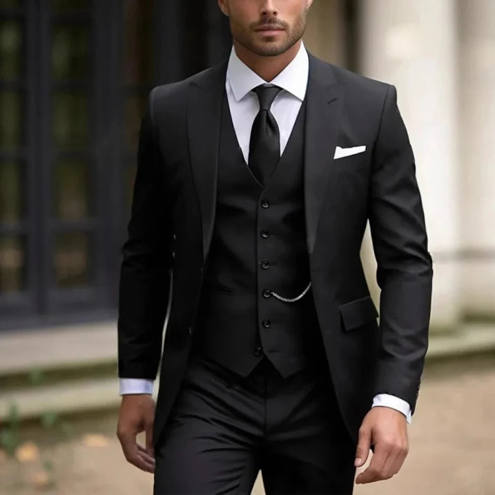 Renwick | Elegant Three-Piece Slim Fit Wedding Guest Suit