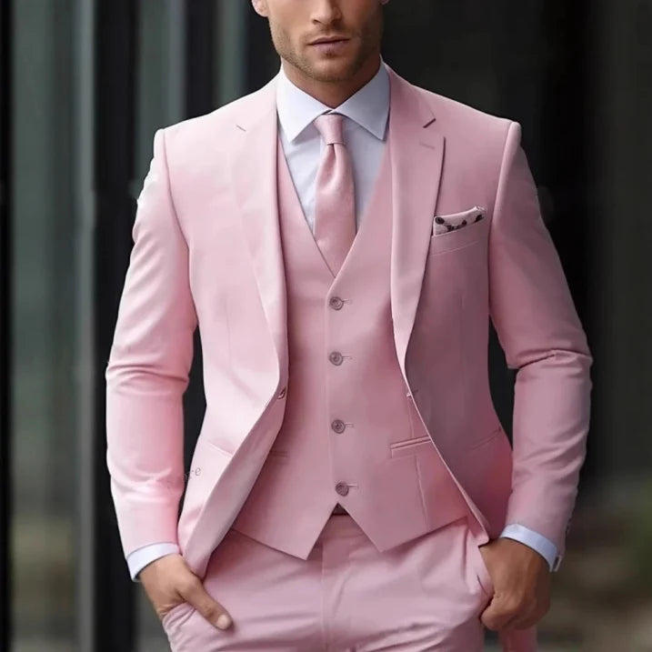Renwick | Elegant Three-Piece Slim Fit Wedding Guest Suit