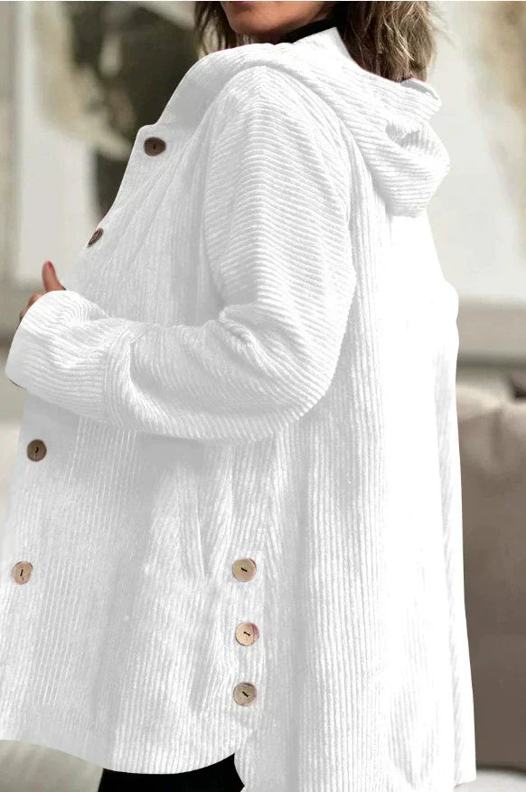 Valea | Cozy Corduroy Hooded Button Jacket
