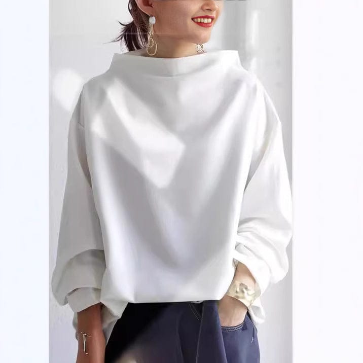 Elly | Minimalist High Neck Sweater Top