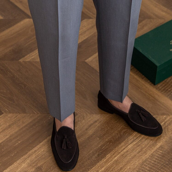 Caleb | Elegant High-Waisted Pleated Pants