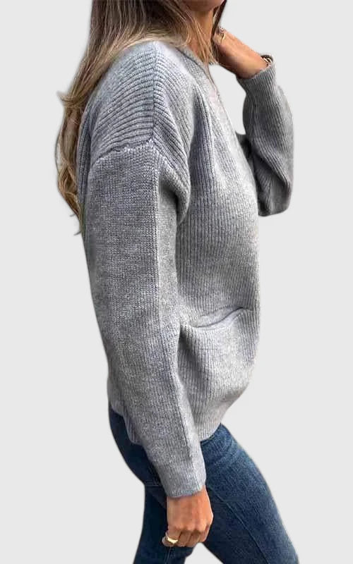 Elsinora | Cozy Zip-Up Cardigan Jacket with Pockets