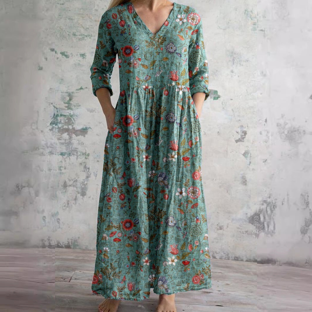 Miralyn | Floral V-Neck Dress
