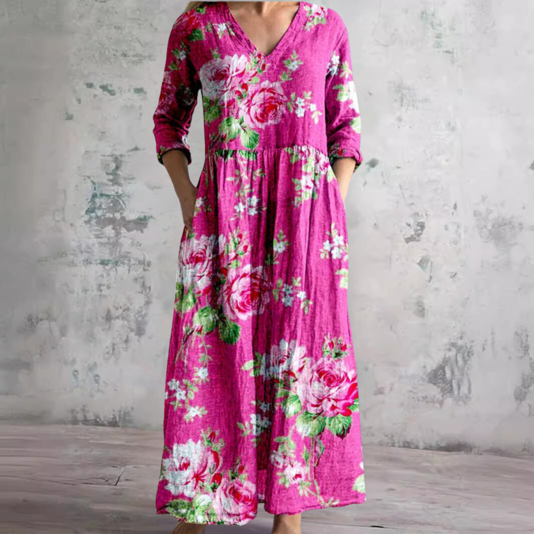 Miralyn | Floral V-Neck Dress