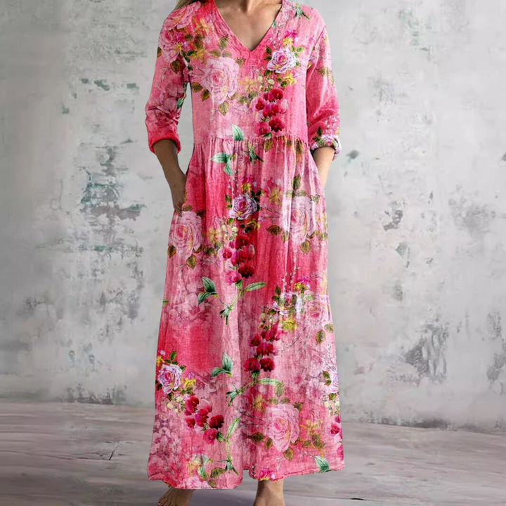 Miralyn | Floral V-Neck Dress