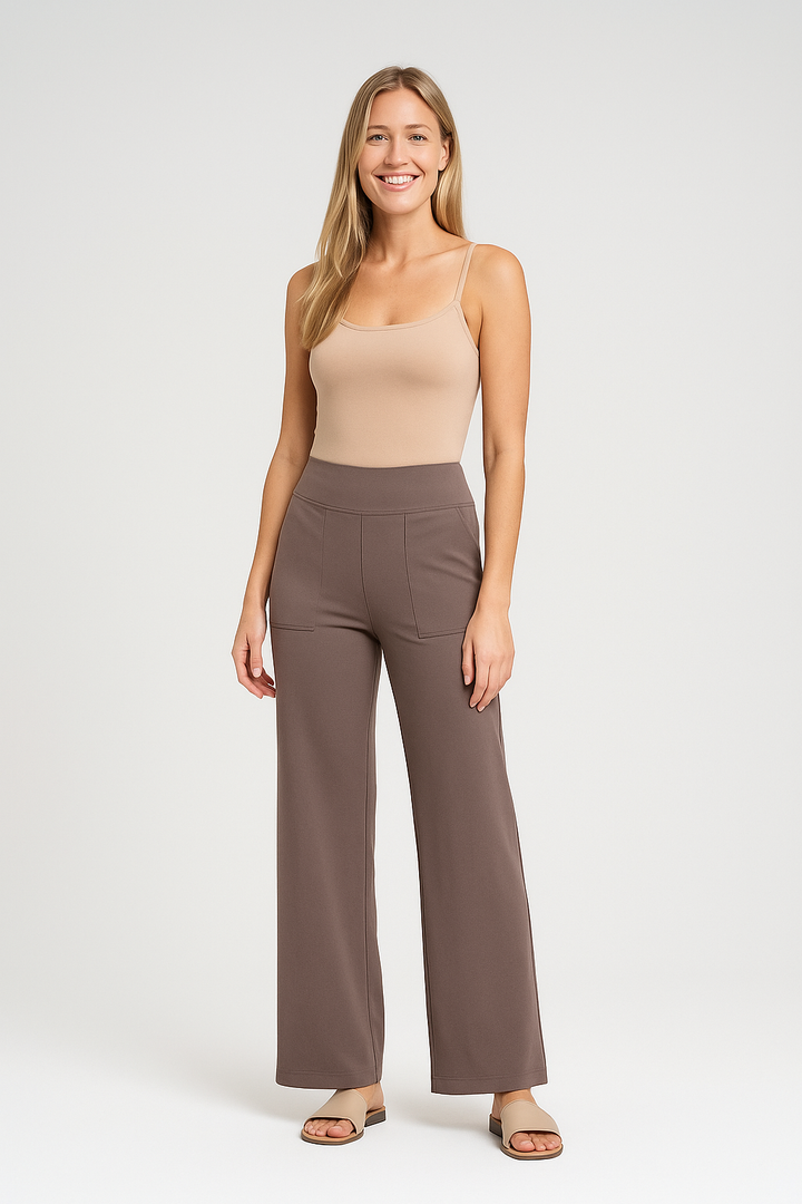 Renata | Minimalist Elastic-Waist Straight Pants