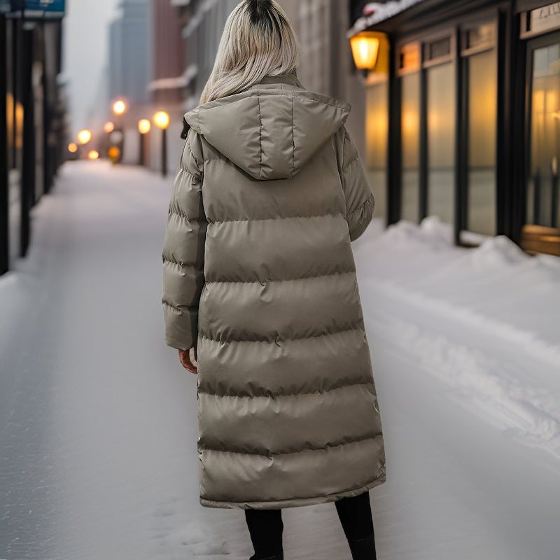 Devon | Cozy Long Quilted Hooded Puffer Coat