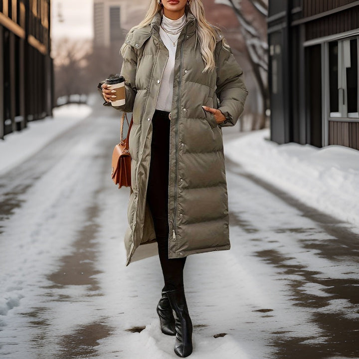 Devon | Cozy Long Quilted Hooded Puffer Coat