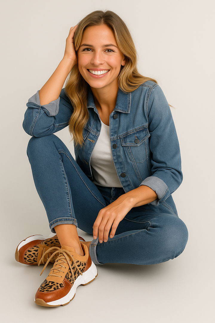Riley | Trendy Comfortable Leopard Print Sneakers