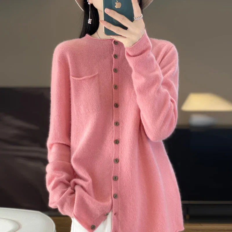 Cecile | Crew Neck Cardigan
