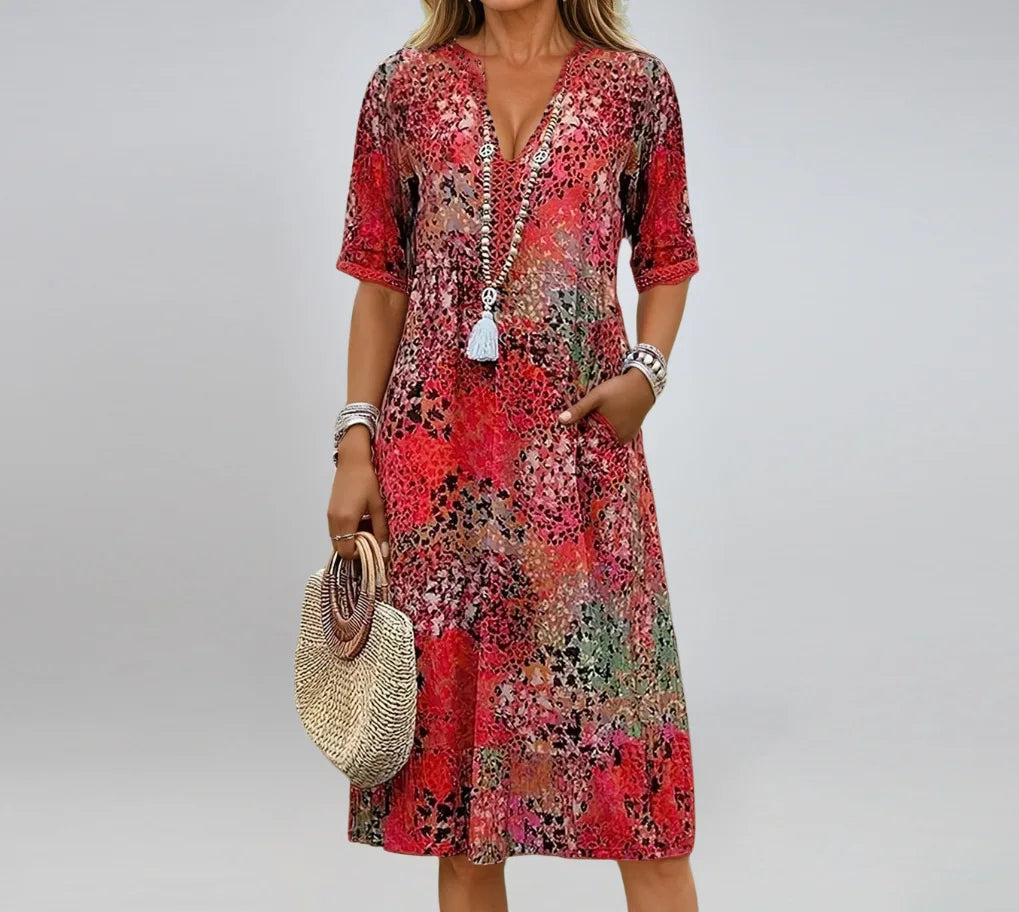 Nadine | Boho Midi Dress