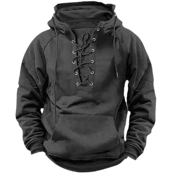 Bastian | Vintage Cozy Lace-Up Hoodie