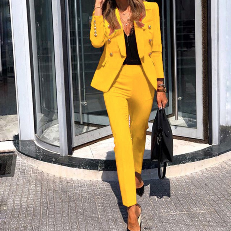 Sapphira | Elegant Tailored Fit Blazer and Trousers Set