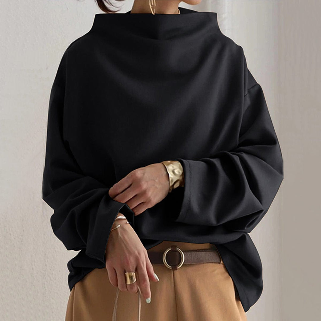 Elly | Minimalist High Neck Sweater Top