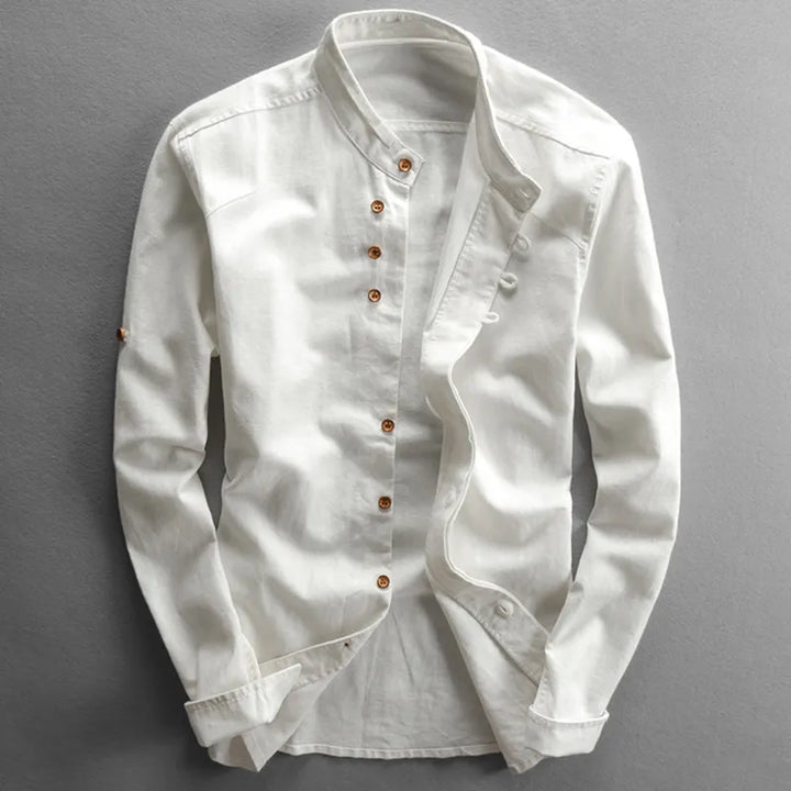 Damon | Modern Slim Fit Stand-Up Collar Shirt