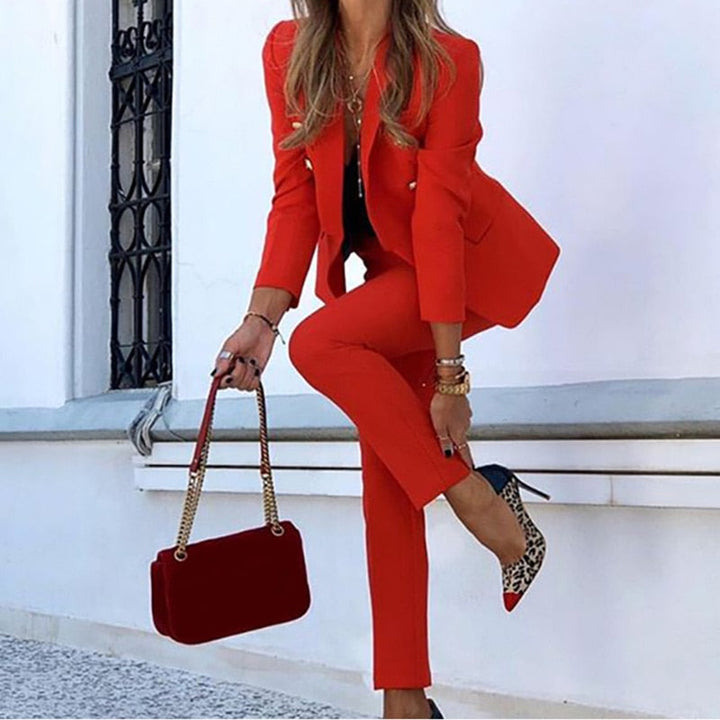 Sapphira | Elegant Tailored Fit Blazer and Trousers Set