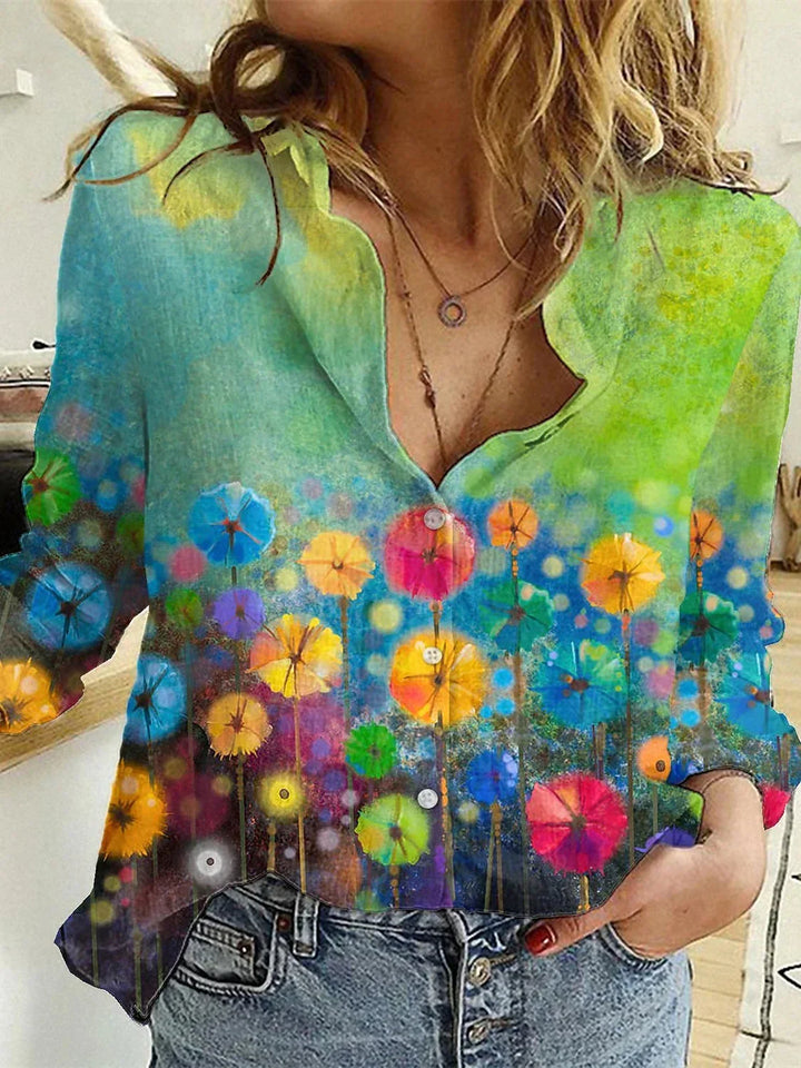 Donna | Button-Down Printed Blouse