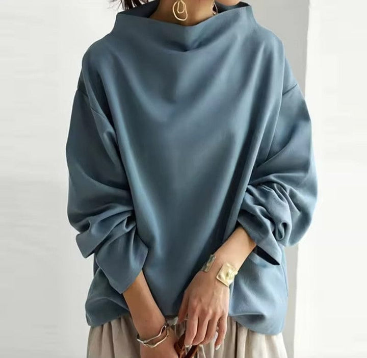 Elly | Minimalist High Neck Sweater Top