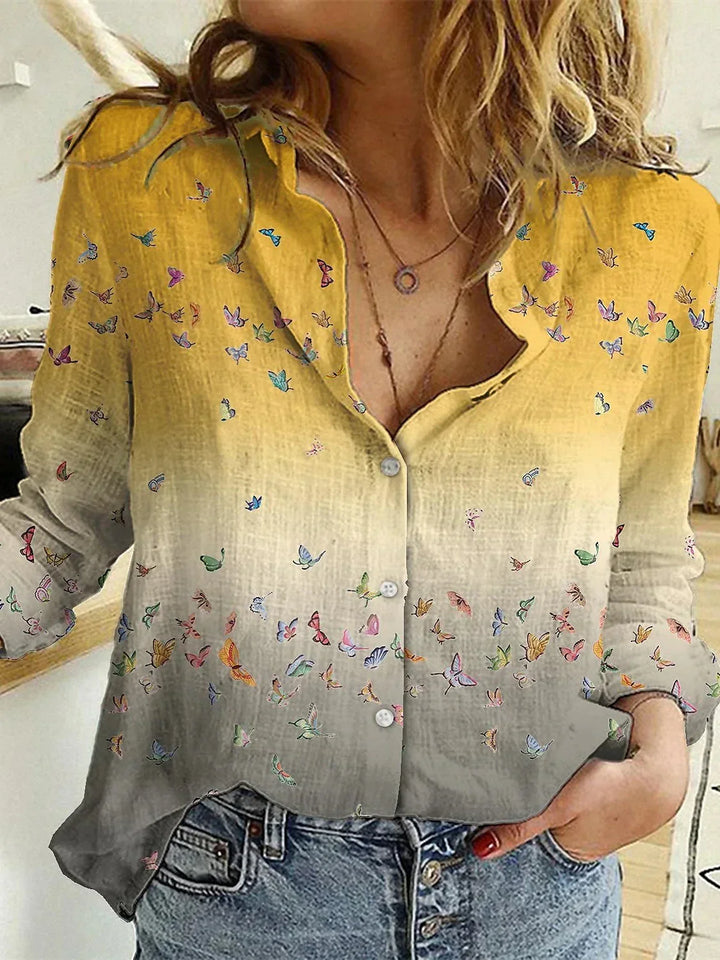Donna | Button-Down Printed Blouse
