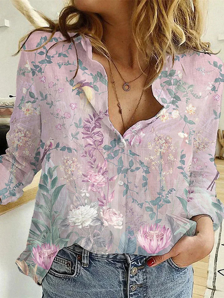Donna | Button-Down Printed Blouse