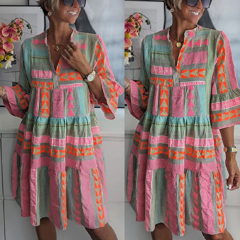 Lily | V-Neck Half Sleeve Dress