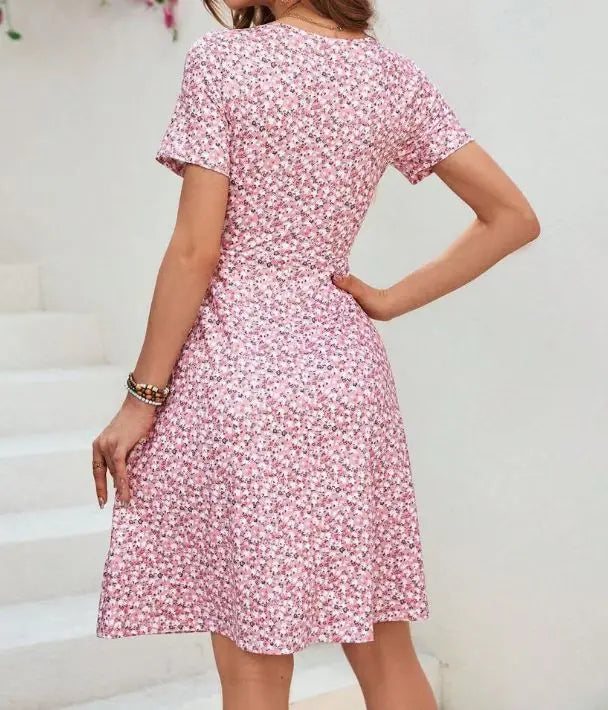 Erika | Floral V-Neck Dress