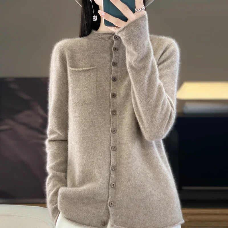 Cecile | Crew Neck Cardigan