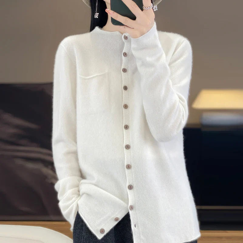 Cecile | Crew Neck Cardigan