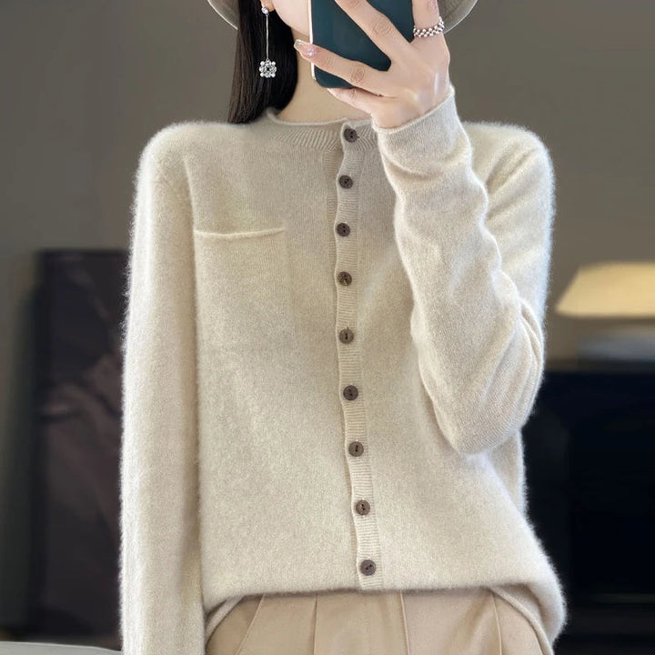Cecile | Crew Neck Cardigan