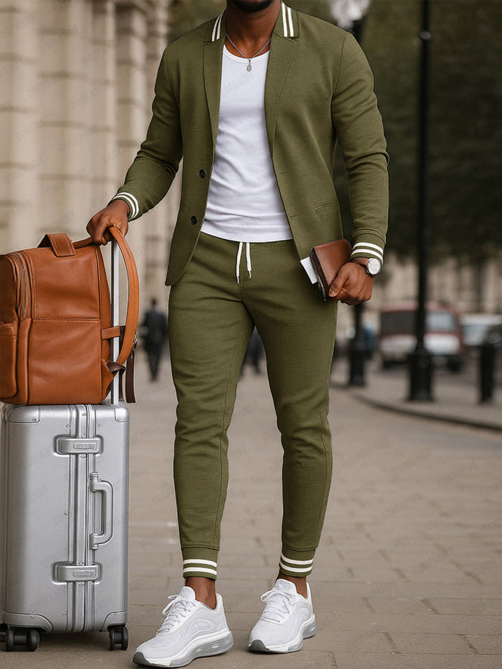 Jason | Athletic-Inspired Blazer Pants Set
