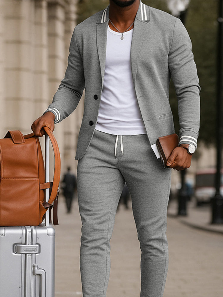 Jason | Athletic-Inspired Blazer Pants Set