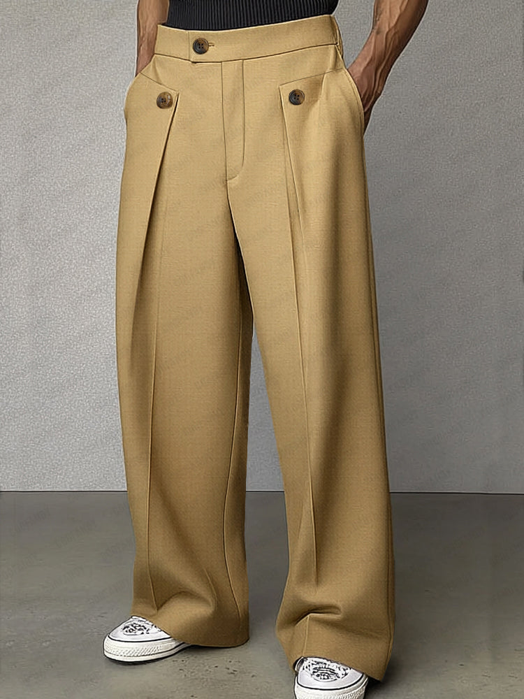 Coo | Classic High-Waist Straight-Leg Pants